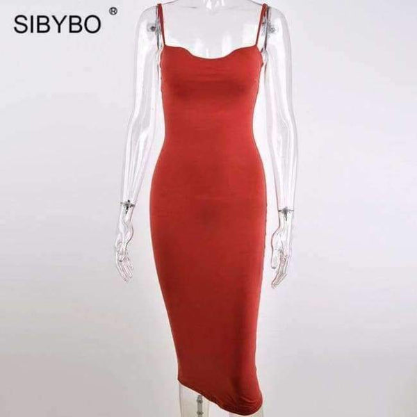 Planet Gates Red / L Double Layers Cotton Sexy Bodycon Dress Women Autumn Winter Backless Slim Elastic Push Up Bandage Party Dresses Vestidos