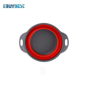 Foldable Silicone Colander Fruit Vegetable Washing Drain Strainer Basket Strainer Collapsible Colander With Handle Kitchen Tools