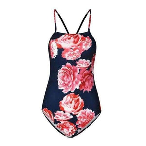 Planet Gates Red / L Sexy One Piece Swimsuit Women Swimwear Print Bodysuit Crochet Bandage Cut Out Beach Wear Bathing Suit Monokini Swimsuit XL