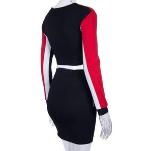 Planet Gates Red / L Sexy Two Piece Set Long Sleeve Crop Top And Mini Skirt Set 2 Piece Set Women 2018 Autumn Winter 2 Piece Outfits