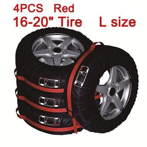 Planet Gates Red L Size / China 4Pcs Spare Tire Cover Case Polyester Winter and Summer Car Tires Storage Bag Automobile Tyre Accessories Vehicle Wheel Protector