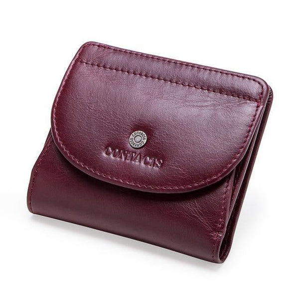 Planet Gates Red Leather Women Wallet Fashion Coin Purse For Girls Female Small Portomonee Lady Perse Money Bag Card Holder Mini Clutch