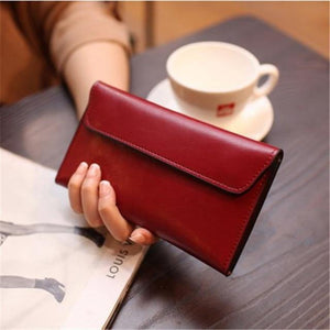 Planet Gates Red Leather Women Wallet Female Clutch Bags Cow Leather Coin Purse Credit Card Holder Quality carteira
