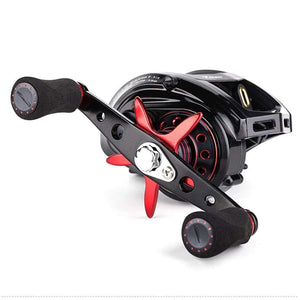 Planet Gates Red / Left Hand Retrieve Bait Casting Reel Big Game 13kg Max Drag Saltwater Fishing Reel 11+1 BB 7.1:1 Aluminium Alloy Body Jigging Fishing Reel