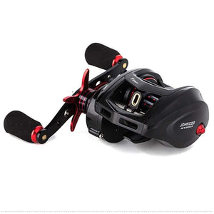 Planet Gates Red / Left Hand Retrieve Bait Casting Reel Big Game 13kg Max Drag Saltwater Fishing Reel 11+1 BB 7.1:1 Aluminium Alloy Body Jigging Fishing Reel