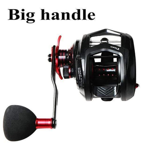 Planet Gates Red / Left Hand Retrieve Bait Casting Reel Big Game 13kg Max Drag Saltwater Fishing Reel 11+1 BB 7.1:1 Aluminium Alloy Body Jigging Fishing Reel