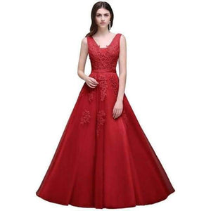 Planet Gates Red Long / 6 Long Short Evening Dress Long Tulle Lace Formal gown Backless evening dresses prom dresses robe de soiree 2018