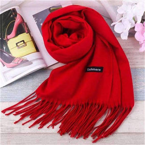 Planet Gates Red Luxury Brand Scarf Unisex 2018 Female Male Best Quality Wool Cashmere Scarf Pashmina Tassels Women Men Wrap Shawl S-11