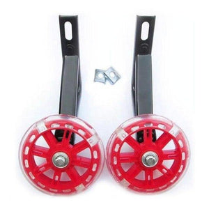 Planet Gates Red / M 1 Pair Children Kids Bicycle Bike Training Wheels Flash Stabilisers Safe For Cycling Balance YS-BUY