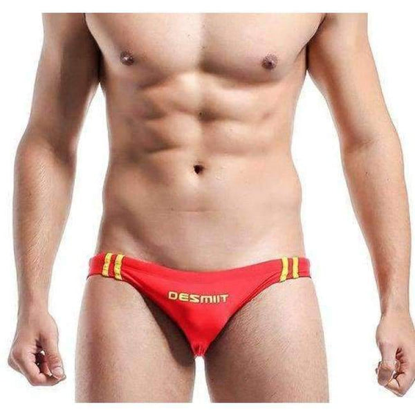 Planet Gates Red / M DESMIIT Men's Bikini Beach Swimming Brief New Summer Men's Swimwear Low Waist Diving Swimsuit for Men DT31 Dropshipping