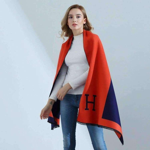 Planet Gates Red / M Fashion H Letter Womens Scarves Pareo Wraps Soft Warm Spring Autumn Cashmere Scarf Blankets Shawls Cloaks Free Shipping