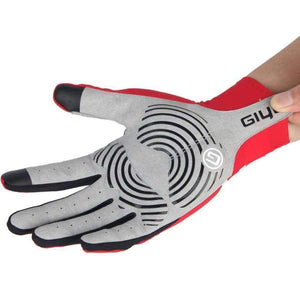 Planet Gates Red / M Full Finger Cycling Gloves MTB Bike Bicycle Gloves Lycra fabric Outdoor Sport Fitness Gloves Bike Accessories