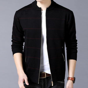 Planet Gates Red / M Jacket Men Casual Mandarin Collar Mens Coat Pockets zipper Contrast Color Mens Jackets And Coats