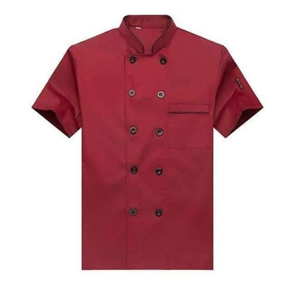 Planet Gates red / M Long Sleeve Men Restaurant Chef Jacket for Cook Work Wear Hotel Breathable Double-breasted Woman Chef Uniform Kitchen Tool 89