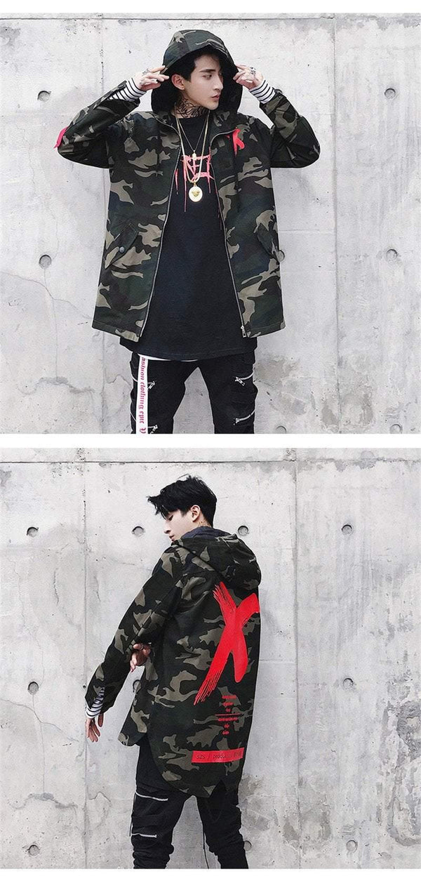 Planet Gates Red / M Patchwork Camouflage Men Bomber Jacket Coat Autumn  Pilot Flight Biker Jacket Men