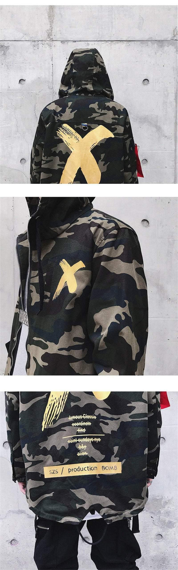 Patchwork Camouflage Men Bomber Jacket Coat Autumn  Pilot Flight Biker Jacket Men - Planet Gates