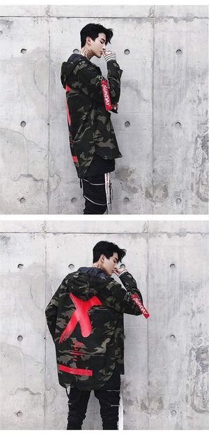 Planet Gates Red / M Patchwork Camouflage Men Bomber Jacket Coat Autumn  Pilot Flight Biker Jacket Men