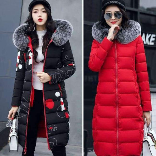 Planet Gates Red / M Woman Winter Jacket Women's Coat Plus Size 3XL Padded long Parka Outwear for women Jaquata Feminina Inverno
