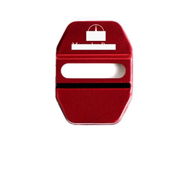 Planet Gates red mb 4pcs Car Door Lock Protective Cover Universal for Mercedes Benz 90% Model AMG 304 Stainless Steel Door Lock Cap Decoration Cover