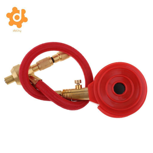 Planet Gates Red Mechanical Pointer Tire Pressure Gauge Tyre Deflator Kit with 4 Valve Cap for Automobile Cars Trucks