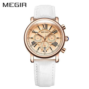 Planet Gates Червени MEGIR Модни дамски гривни Часовници Луксозен дамски кварцов часовник с висока марка за влюбени Relogio Feminino Спортни ръчни часовници