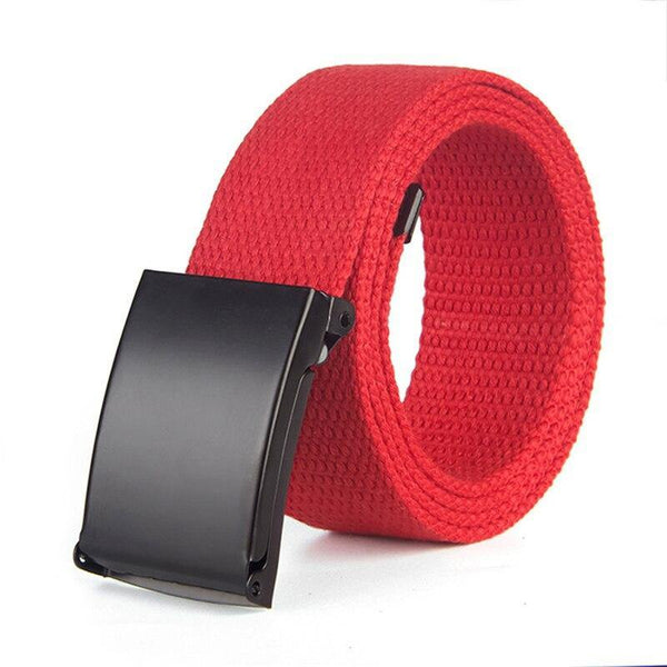 Men Belt Unisex Male Casual Buckle Belts Canvas Webbing Waistband Army Tactical Waist Belt