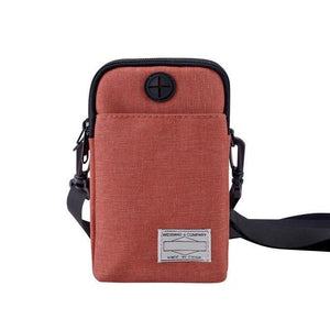 Planet Gates Red Men Multifunctional Waterproof Phone Bag Mini Crossbody Bags with Earphone Hole WML99