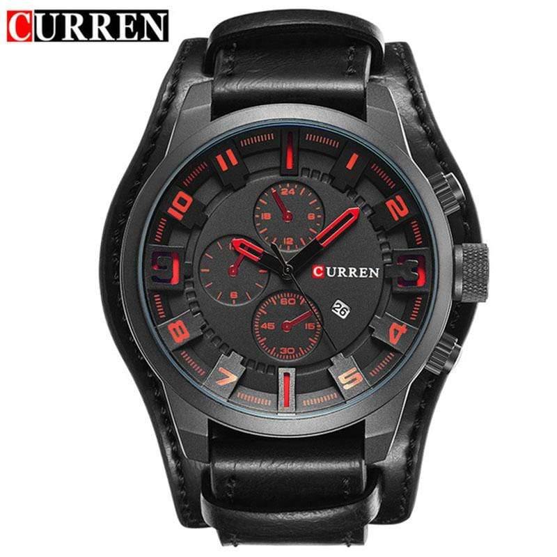 Planet Gates red Men's Watches Top Brand Luxury Fashion&Casual Business Quartz Watch Date Waterproof Wristwatch Hodinky Relogio Masculino