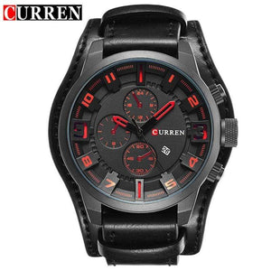 Planet Gates red Men's Watches Top Brand Luxury Fashion&Casual Business Quartz Watch Date Waterproof Wristwatch Hodinky Relogio Masculino