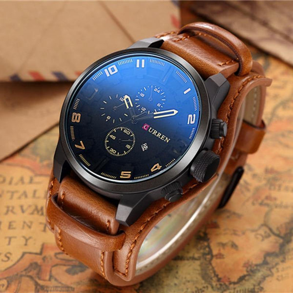Planet Gates red Men's Watches Top Brand Luxury Fashion&Casual Business Quartz Watch Date Waterproof Wristwatch Hodinky Relogio Masculino