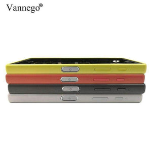 Planet Gates Red Middle frame For Sony Xperia Z5 Compact E5803 E5823 case Replacement parts Housing Metal With Dust Plug And Adhesive