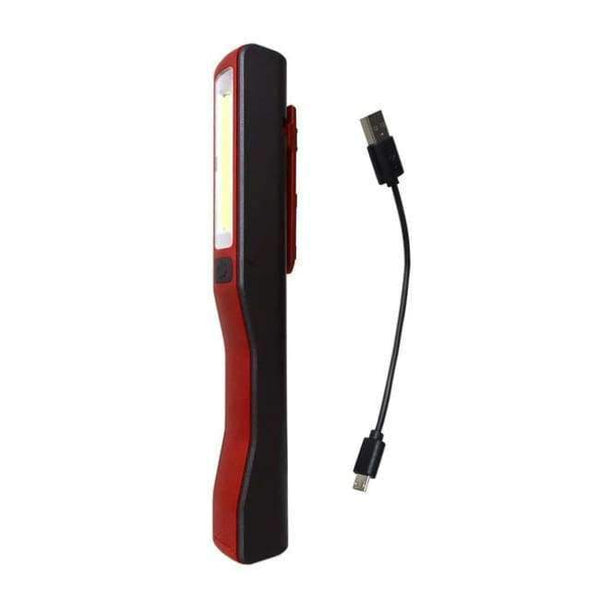 Planet Gates Red Mini COB LED Pen Light USB Rechargeable Working Inspection light Portable Maintenance flashlight Hand Torch lamp With Magnet AA