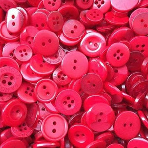 Planet Gates Red Mix 1000pcs Assorted Mixed Resin Buttons Arts Crafts Card Making Scrapbooking Sewing 9mm-20mm Bright/Chritsmas/Pastel/Primary Mix