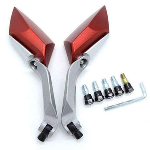 Planet Gates Red Motor Rearview Mirror Scooter Parts Universal motorcycle Scooter Rearview Mirrors for honda CG125 CB190R 599 CB300F CB500F ABS