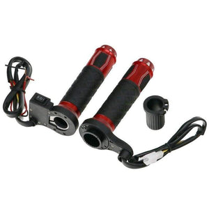 Planet Gates Red Motorcycle Heated Grips Motorbike ATV Scooter Electric Hot Grip 22mm 7/8" Handlebar Hand Warmer Aluminum 12V