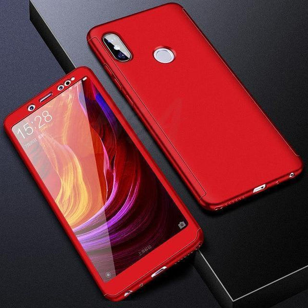 Planet Gates Red / Note 5A ( 32GB ) H&A H&A Luxury 360 Degree Full Cover Phone Case For Xiaomi Redmi Note 5 5A Screen Protector Cover 4X 4A Note 5 Plus Case Glass