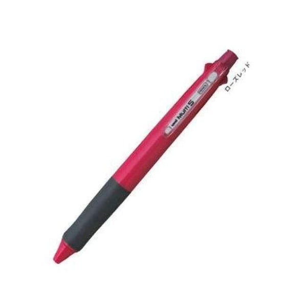 Planet Gates Red One Piece Uni MSE5-500 Multifunction Pen 4 Oil Core & Mechanical Pencil for Office School Writing Supplies
