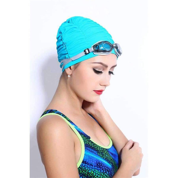 Planet Gates Red / One Size New Flower Women Swim Cap 2018 Hot Sale Swimming Hat for Long Hair Solid 3D Floral Swiming Caps for Girl Female Free Size