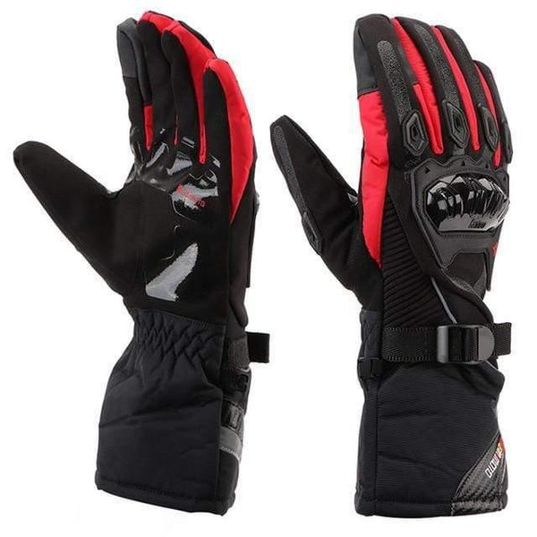 Planet Gates RED ORDINARY A / L Winter Warm Motorcycle Gloves Touch Screen Waterproof Windproof Protective Winter Gloves Men Guantes Moto Luvas