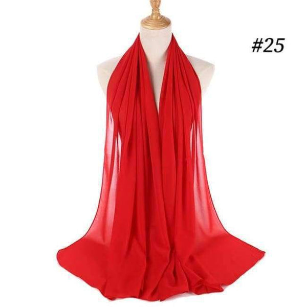 Planet Gates Red Plain bubble chiffon scarf hijab wrap printe solid color shawls headband muslim hijabs scarves/scarf 47 colors
