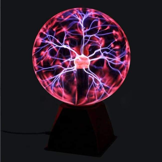 Planet Gates Blue Plasma Ball Lamp Electric Globe Static Lamps Sound Sensitive 8 Inch Glass Sphere Nightlight Toy For Kids Plazma Novelty Light