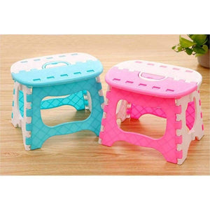 Planet Gates Red Plastic Folding Stool with Handle Portable Lightweight Outdoor Indoor Folding Stool for Adults Kids Great for Kitchen