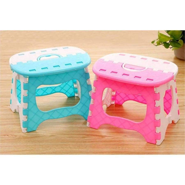 Planet Gates Red Plastic Folding Stool with Handle Portable Lightweight Outdoor Indoor Folding Stool for Adults Kids Great for Kitchen