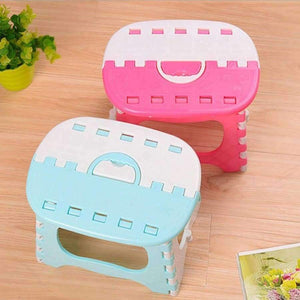 Planet Gates Red Plastic Folding Stool with Handle Portable Lightweight Outdoor Indoor Folding Stool for Adults Kids Great for Kitchen