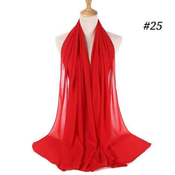 Planet Gates Red Popular Malaysia style women plain bubble chiffon scarf hijab wrap solid color shawls headband muslim hijabs scarves/scarf