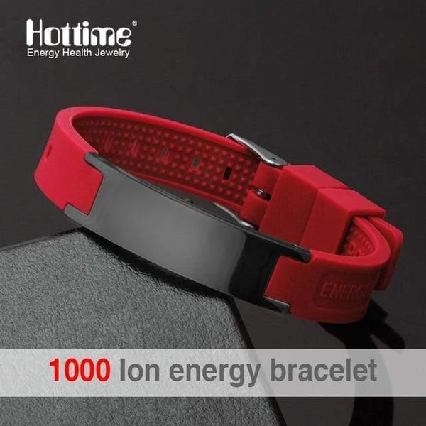Planet Gates Red Power Energy Wristbands Balance Ion Magnetic Therapy Fashion Silicone Bands Bracelets Therapy Body Keep Your Healty Healing Pain