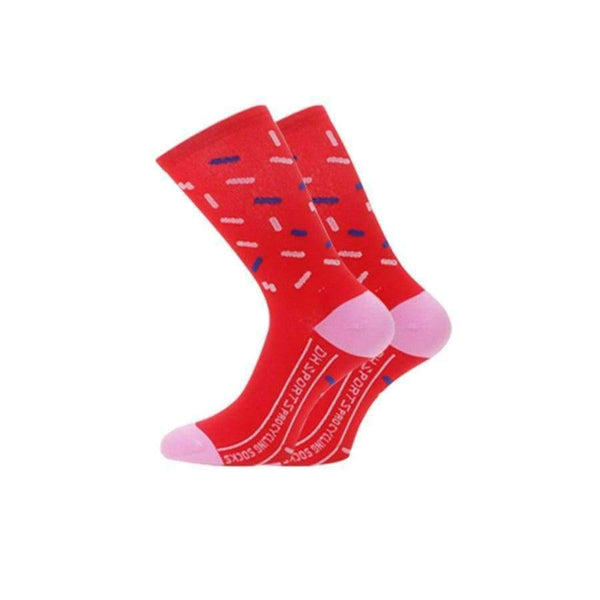 Planet Gates Red Professional Cycling Sport Socks Protect Feet Breathable Wicking Sock Outdoor Road Bike Nylon Socks Bicycle Accessories