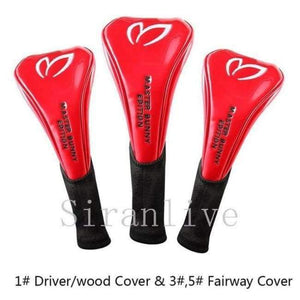 Planet Gates Red PU Leather Golf Club Head Cover (1# Driver/wood Cover 3#,5# Fairway Cover)