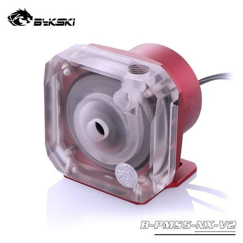 Planet Gates Red PWM Automatic Speed Control Pump Water Cooling System Maximum Flow 1100L/H Compatible D5 Pump 5 Colors Cover B-PMS5-NX