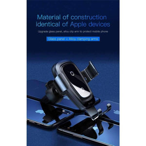 Planet Gates Red Qi Wireless Charger Car Holder for iPhone XS Max XR Samsung S9 Mobile Phone Holder Stand Air Vent Mount Car Phone Holder